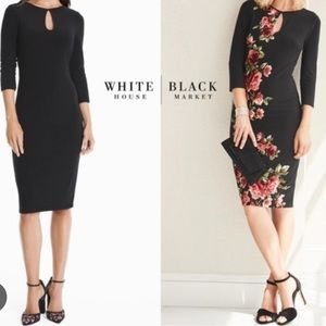 NWT White House Black Market Reversible dress with roses